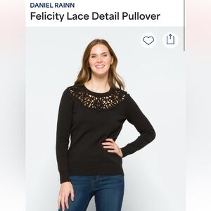 Daniel Rainn Felicity Lace scoopneck pullover size XL